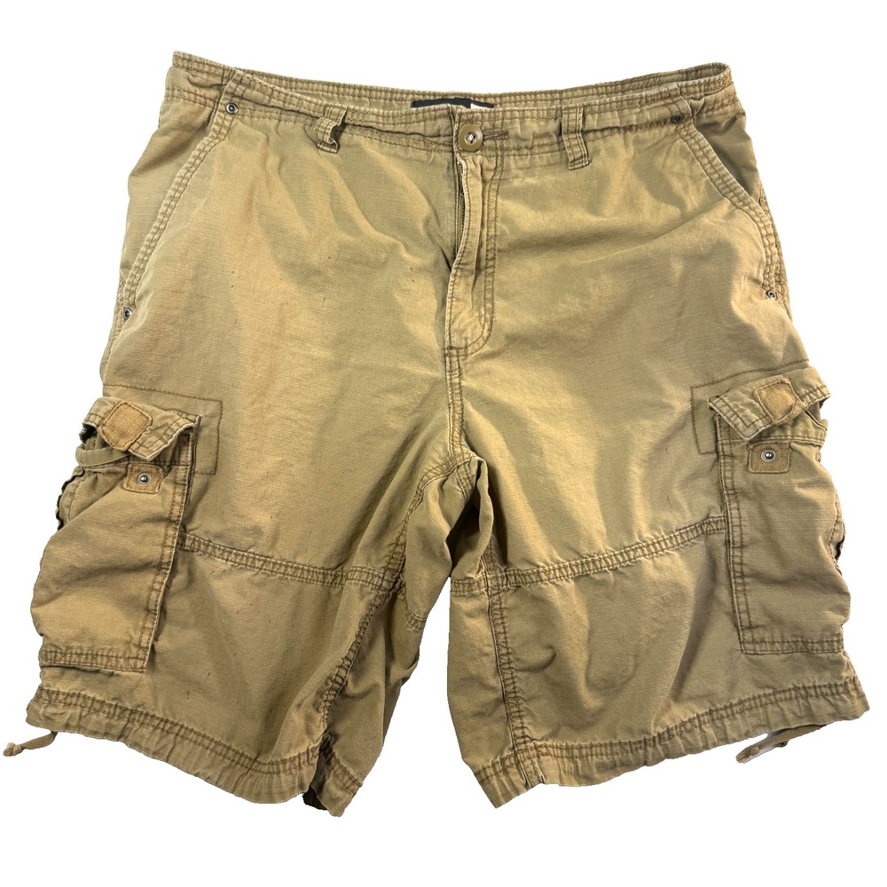 Ocean Pacific Cargo Shorts Mens Khaki Ripstop Utility Y2K Gorpcore Size 34